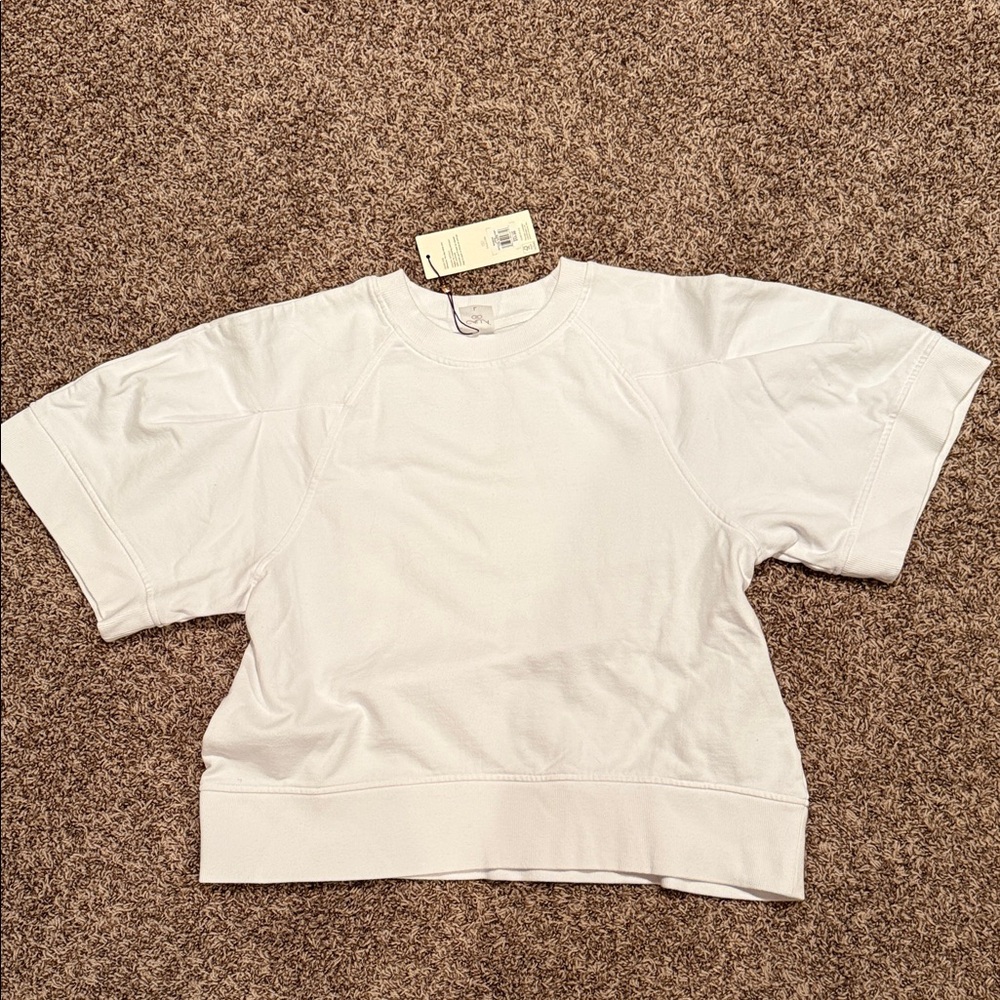 CALIA by Carrie Underwood White Short-Sleeve Crew Sweatshirt